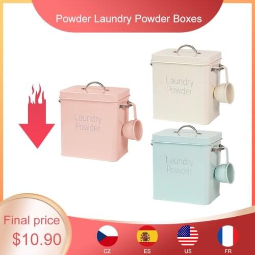 2.5Kg Powder Laundry Powder Boxes Storage Cereal Dispenser Storage Box Kitchen Food Grain Rice Container Washing Powder Bucket