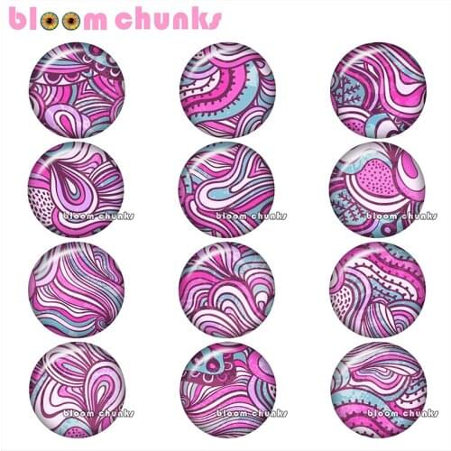 Pretty Retro pattern BohemiaRound glass cabochon jewelry flat back Making findings 12mm/18mm/20mm/25mm A7865