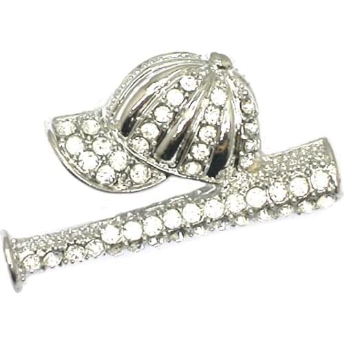 Baseball bat cap Brooches Women Men Banquet Brooch For Suits Dress Fashion Hat Scarf Backpack Pins party Gifts