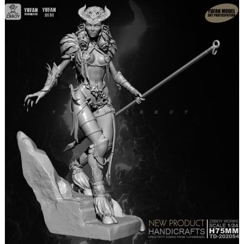 1/24 Resin Kits hell Wang resin female soldiers were self-assembled TD-202055