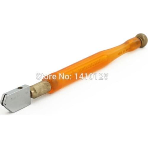 Oil Filled Tungsten Carbide Cut Glass Cutter Cutting Knife Wheel Golden Plastic Handle