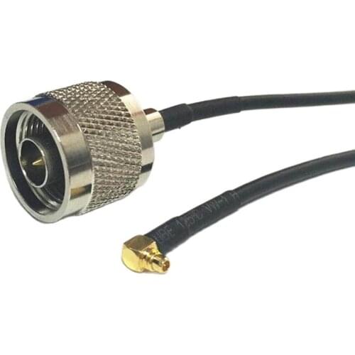 New N Male Plug Switch MMCX Male Plug Right Angle Connector RG174 Jumper Cable 20CM 8"/30CM/50CM/100CM Adapter Wholesale