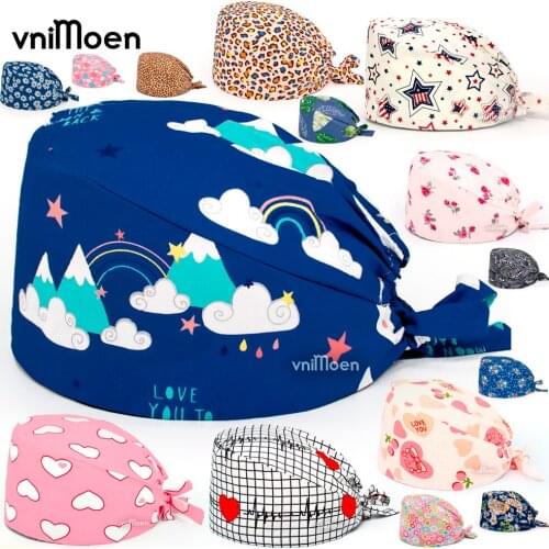 Wholesale nursing hats scrubs women men Beauty Salon Pharmacy Caps Lab Pet Doctor Surgicals Cap Operating Room Sanitary hat new