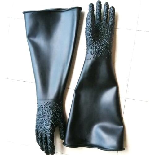 Sand Blasting Gloves for Sandblaster Cabinet 28X65CM