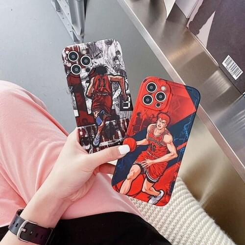Hot Classic Japan Anime Slam Dunk Cartoon Soft IMD Cover Graphics Case For iPhone 12 Pro Max Mini 11 X XS XR MAX 8 7 Plus SE2020