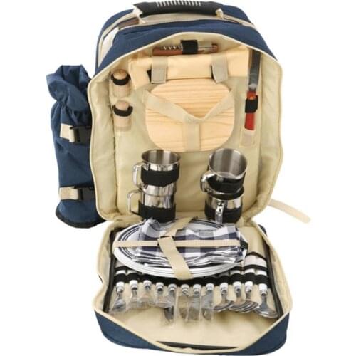 Portable Cutlery Bag Four People Picnic Bag Picnic Bag is suing Travel Set Camping Picnic Multifunction Camping Cookware
