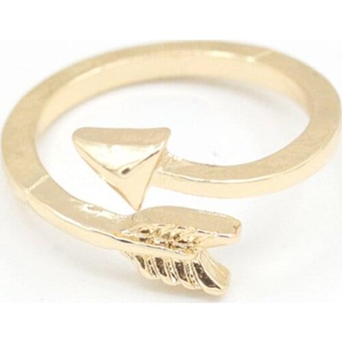 Gold Silver Plated Arrow Open Rings Women Engagement Wedding Bands Fashion Midi Knuckle Ring Mid Finger Jewelry Adjustable