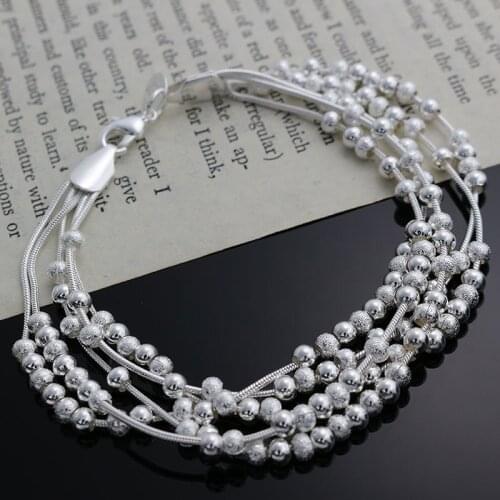Five Line Balls Bracelets for women silver 925 free shipping Charm Christmas Gifts fashion jewelry bracelets/LQ-H250