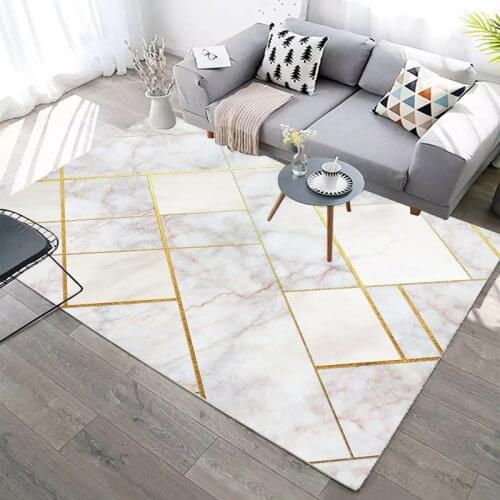 Nordic Marble Textured Living Room Rug Modern Minimalist Geometric Bedroom Carpet Home Room Decor Area Floor Mat Free Shipping