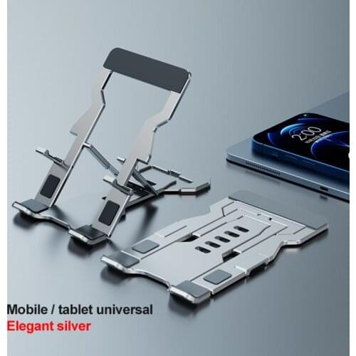 Foldable Table Phone Stand IPhone Holder Bracket Ultra-thin & Angle Adjustable Aluminum Alloy Cradle Dock For Smart Phone IPads
