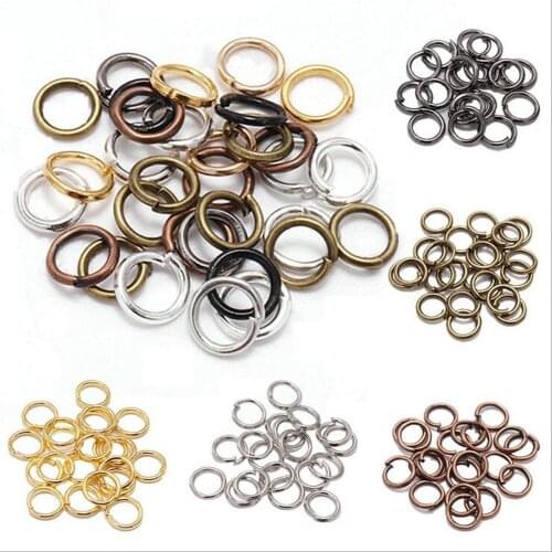 Yamily 200pcs/lot 3 4 5 6 7 8 10mm Jump Rings Silver/Gold/ bronze Split Connectors For Diy Jewelry Finding Making Accessories