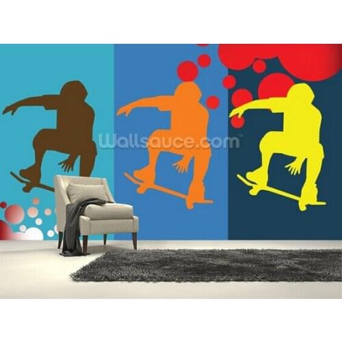 Custom modern wallpaper,Skateboarders,3D photo mural for restaurant kitchen living room bedroom backdrop waterproof wallpaper