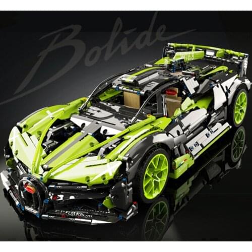MOC Green Supercar Building Blocks High-Tech Sports Car Bricks 3D Model Set Educational Toys For Children Birthday Gifts