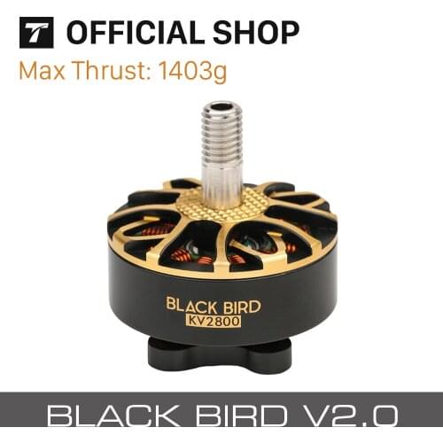 T-motor FPV Champion Co-brand BLACK BIRD V2.0 Brushless Motor KV1950 KV2800 for FPV Freestyle version Competition Racing Drone