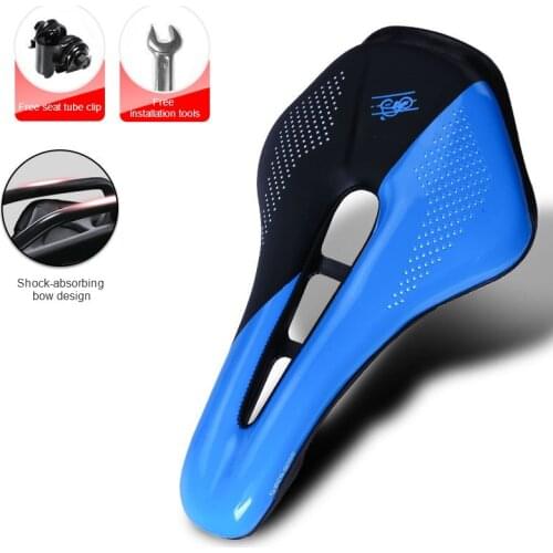 Thickening Silica Gel Bicycle Saddle Mtb Waterproof Cushioned Saddle Breathable Seat Soft Antislip Shock Absorber for Road Bike
