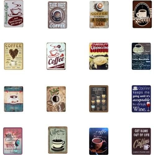 Get More Out Of Coffee Wine Shabby Metal Tin Signs Metal Plate Club Plaque Iron Painting Man Cave Wall Stickers Retro Pub