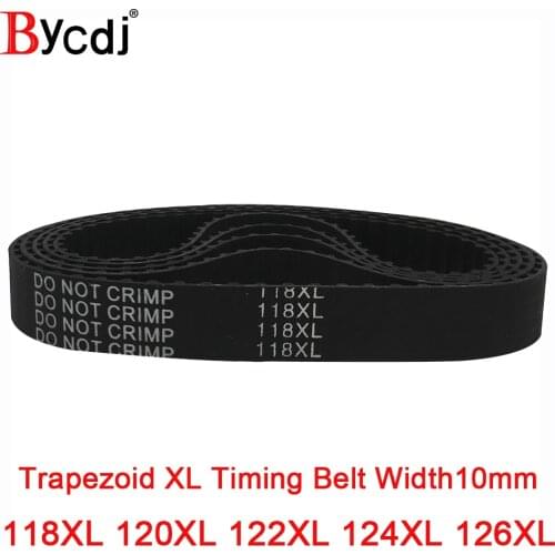 XL Timing Belt 118XL/120XL/122XL/124XL/126XL Rubber Timing Pulley Belt 10mmWidth Closed LoopToothed Transmisson Belt pitch5.08mm