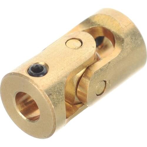 1PCS Mini coupling brass universal joint 3mmx3mm diameter 7mm length 13mm model ship coupler gimbal