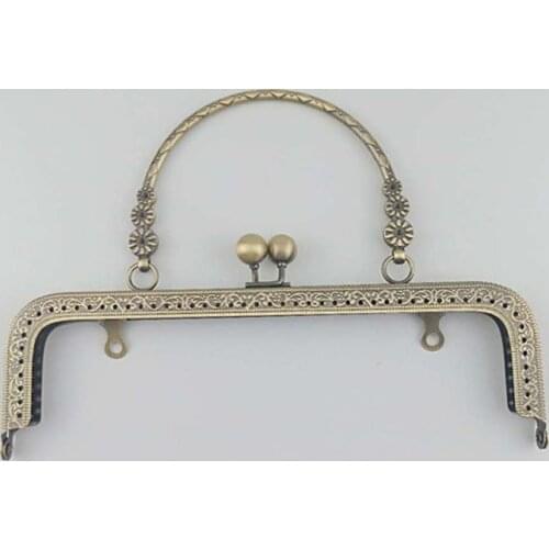 10pcs/lot 20.5cm Carving Square Metal Frame for Bag Purse Handbag DIY