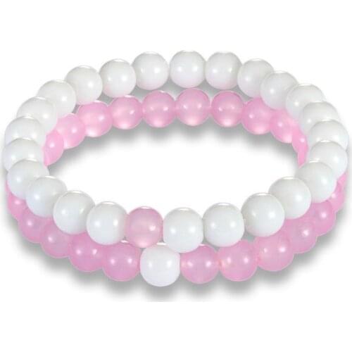 2pcs/lot 8mm bohemian agate Onyx beads Yoga Bracelet elastic adjustable Stone Bangles ef34