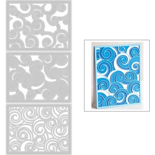 2020 New Rectangle Background Layering Metal Cutting Dies For DIY Wave Embossing Making Layered Card and Scrapbooking NO Stamps