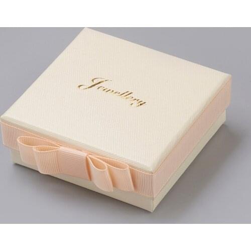 24pcs Paper Jewelry Pendant Presentation Box Gifts packaging display Boxes 9.2x9x3.5cm Square, with Sponge, Lint and Ribbon