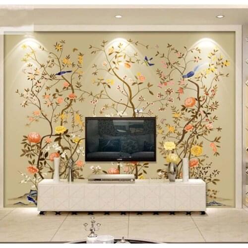3D Wallpaper Birds flower Photo Mural Landscape Modern Wallpapers for Living Room TV Background Wall Paper Murals Custom Size