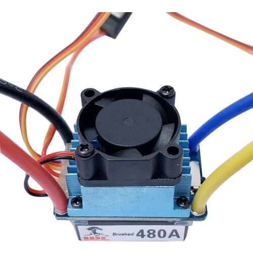 480A ESC RC Boat Air cooling 380/540/775 Brushed Motor Speed Controller Dual Mode Regulator Band Brake for 1:10 Car Bait Boat