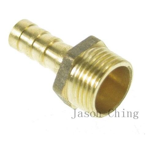5pcs 3/8" BSPP Connection Male-8mm barbed Hose Brass Adapter Coupler Connector