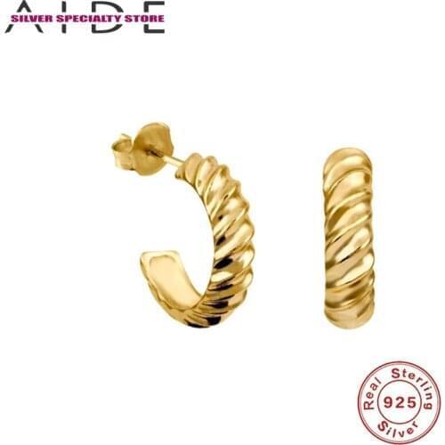 AIDE 925 Sterling Silver Earrings For Women Stud Earrings 2020 Trend Girls Piercing Earring Jewelry Pendientes Brincos Aretes