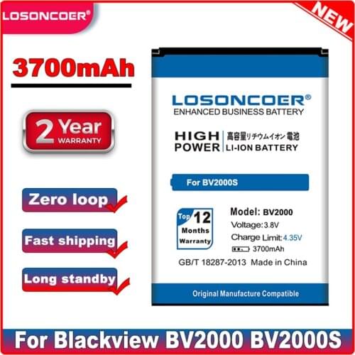 LOSONCOER 3700mAh Battery for Blackview BV2000 for Blackview BV2000S Battery+Quick arrive