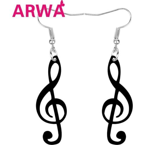 ARWA Acrylic Halloween Big Musical Note Sign Earrings Drop Dangle 2019 New Hot Party Festival Accessory Gift For Teen Girls Lady