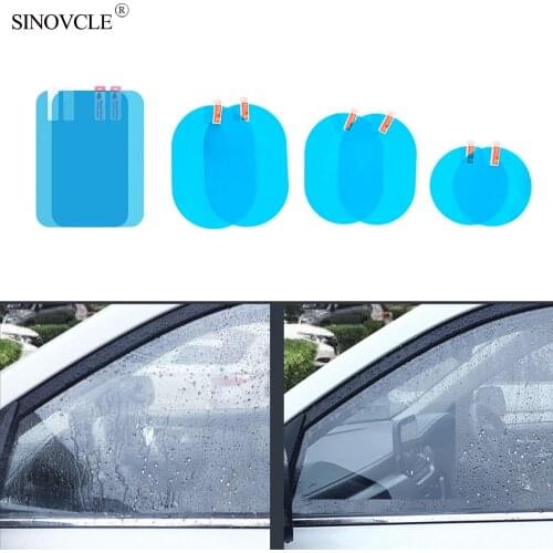 Car Rearview Mirror Protective Anti Fog Car Mirror Window Clear Film Film Waterproof Car Sticker 2 Pcs/Set