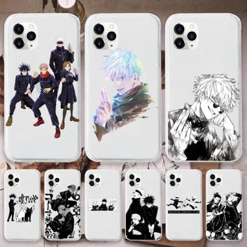 Jujutsu Kaisen Satoru Gojo Phone Case Transparent for iPhone 11 12 Mini Pro MAX If you choose other models, please leave message