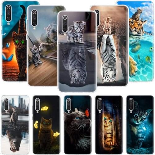 Animal Big Cat Kitten Tiger Phone Case For Xiaomi Mi Note 10 11 9 8 10T 9T CC9 A1 A2 A3 5X 6X Pocophone F1 X3 F2 Pro Lite Coque