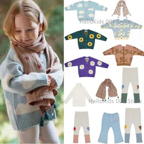 PS Brand 2021 Kids Winer Sweaters Cute Cartoon Toddler Girl Boys Knit Cardigan Autumn Korean Baby Child Outwear Pullover Clothes