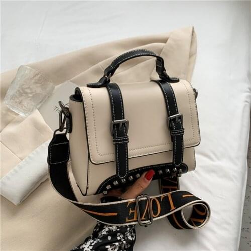 Designer Pu Leather Women Handbags High Quality Ladies Shoulder Messenger Bags Fashion Female Rivet Crossbody Bags for Women New