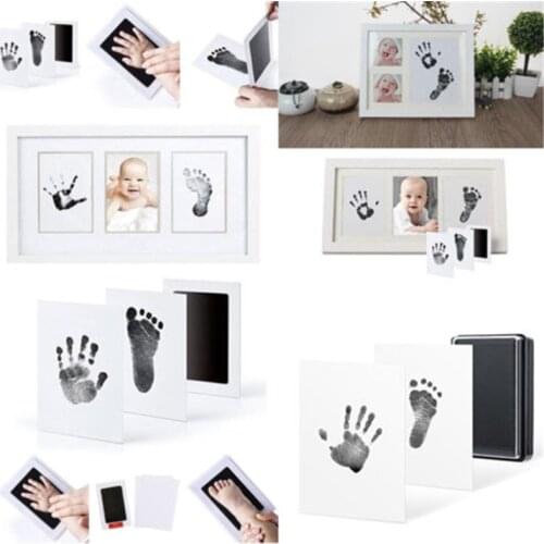 Hot Newborn Baby Souvenirs Inkless Wipe Baby Kit-Hand Foot Print Keepsake Footprint Handprint Hand Footprint Makers New Arrival
