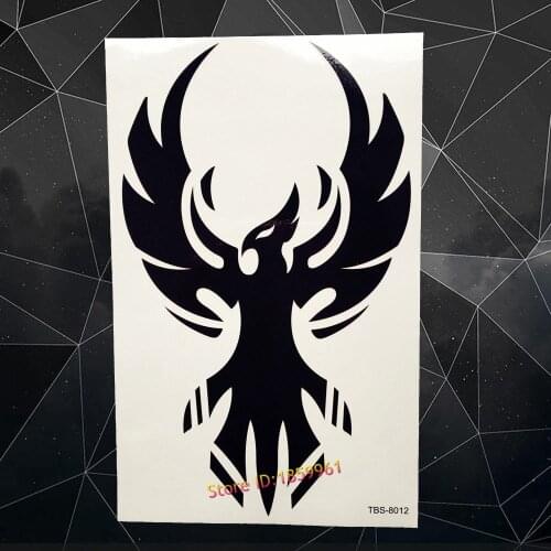 Indian Black Eagle Totem Waterproof Temporary Tattoo For MEn Body Art Feet ARm Chest Shoulder Legs Flash Tattoo Stickers