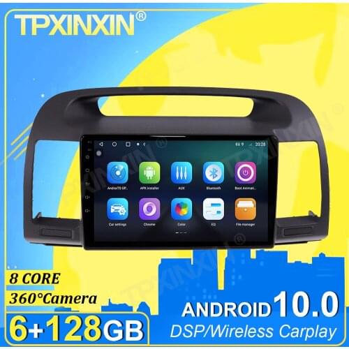 IPS Android 10.0 6G+128G Carplay 360 Camera For Toyota Camry 5 2001-2006 Radio Multimedia Player Radio Tape Recorder Video GPS