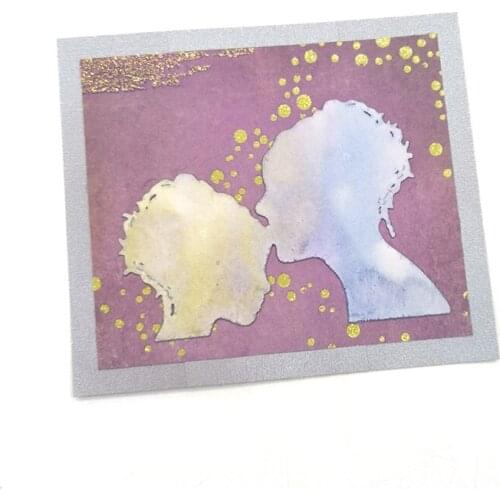 Julyarts Head Kiss Dies For Cardmaking Estencil For Scrapbooking Die Cut Stencil Handmade Paper Card Make Mould Model Craft