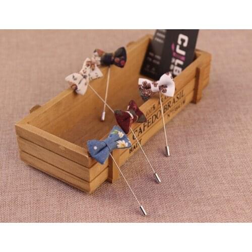 Korean fashion mens suit accessories, bow-knot mens long brooch factory direct sales
