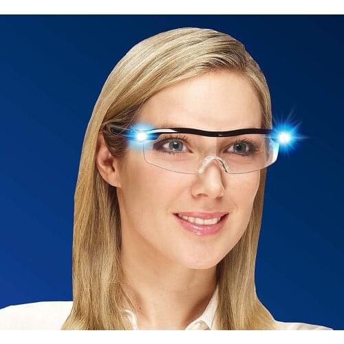 USB Charging Magnetic LED Light Glasses Presbyopia 160% Magnifier Reading Glasses LED Glasses Luminous Night Vision Glasses
