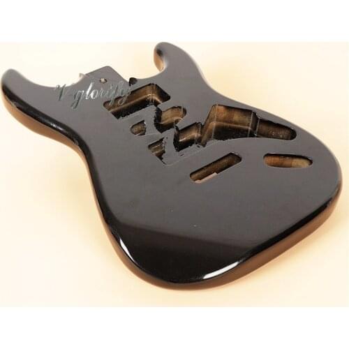 ST metal black electric guitar body