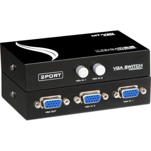 2 Port Mini VGA Switcher Manual VGA Switch two hosts share one monitor PC Video Sharing KVM controller