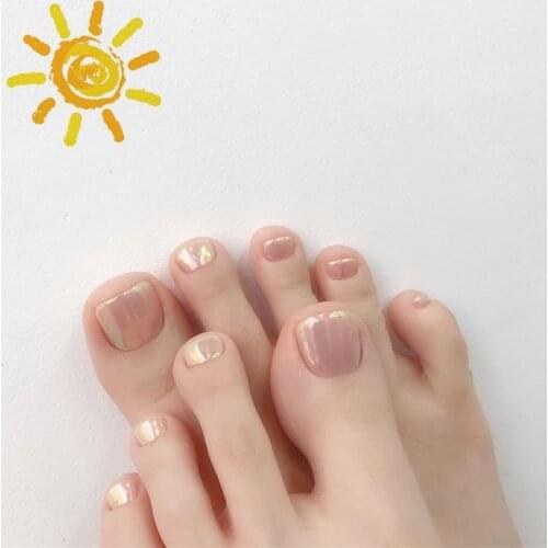 Press on toenail Short False Toenails Full Cover Press On Toenails Fake Toenails Artificial false toe nails and finger nails set