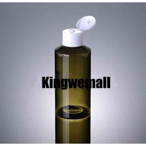 Wholesale 300pcs/lot Capacity 150ml Empty PET Green Bottle with White Flip lids For Make Up water Cosmetic Packaging XJI01