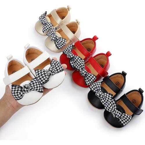 0-18M Infant Girls Indoor First Walkers Baby Soft-Soled Bow-Knot Princess Shoes Toddler Baby Walking Flats Kids Shoes Casual
