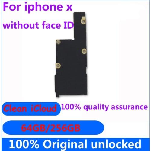 Support update no iCloud without face ID Original motherboard for iphone X 64GB 256GB unlocked IOS system logic board mainboard