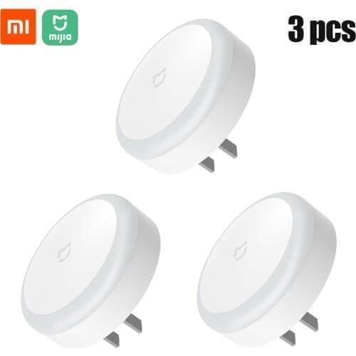 Xiaomi Mijia Plug-in Night Light Sense Induction Soft Light Plug Sensor Light Sleep Night Lamp Energy-saving Night Light 220V